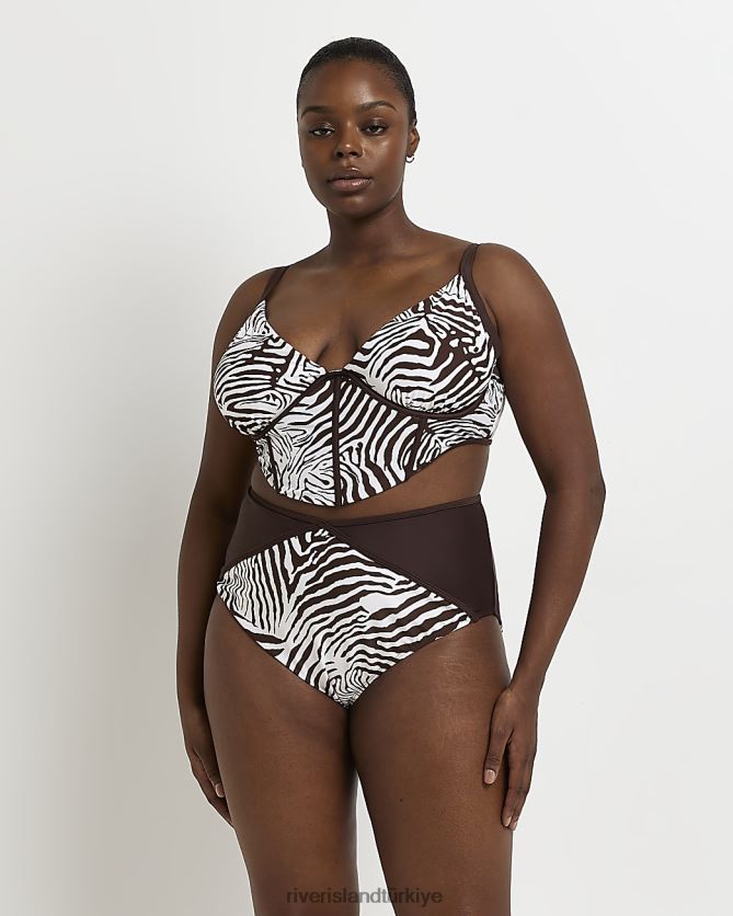giyim TR River Island kad nlar art hayvan desenli bikini alt kahverengi H20DTL5168 H20DTL5168 Her duruma uygun Turkiye River Island elbise River Island daki mukemmel gard rop parcalar n ke fedin