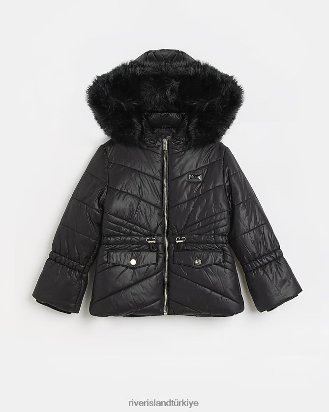 giyim TR River Island k zlar kapu onlu i me kaban siyah H20DTL6346 H20DTL6346 Her duruma uygun Turkiye River Island elbise River Island daki mukemmel gard rop parcalar n ke fedin